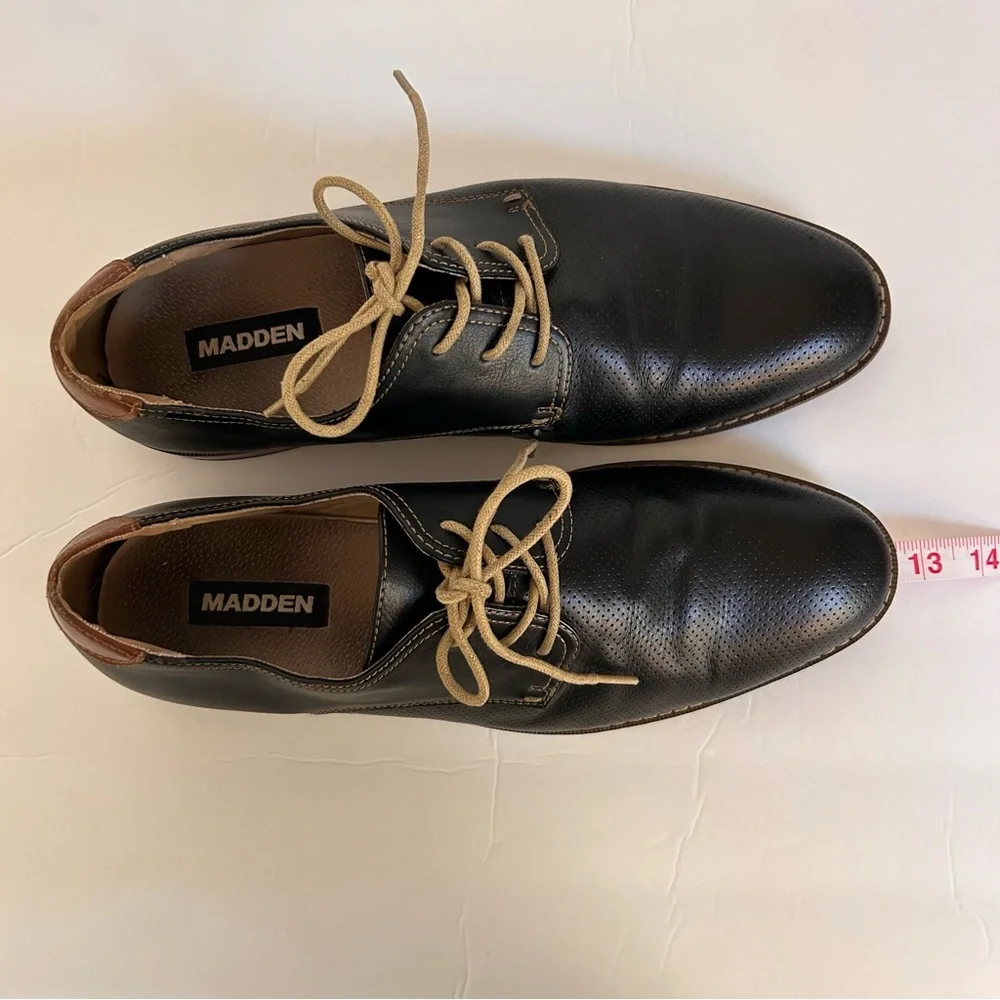 Steve Madden Men’s Chelan Oxford Dress Shoe, Black, 10.5M